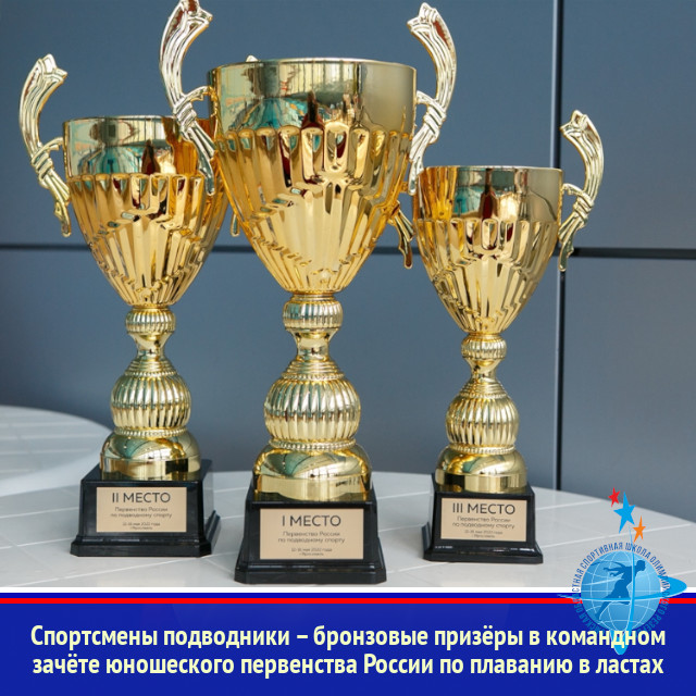 Спортсмены подводники – бронзовые призёры в командном зачёте юношеского первенства России по плаванию в ластах